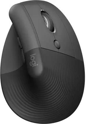 Мышь Logitech Lift, вертикальная, оптическая, беспроводная, USB, графитовый [910-006485]